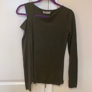 Bailey 44 Green Cold Shoulder Top
